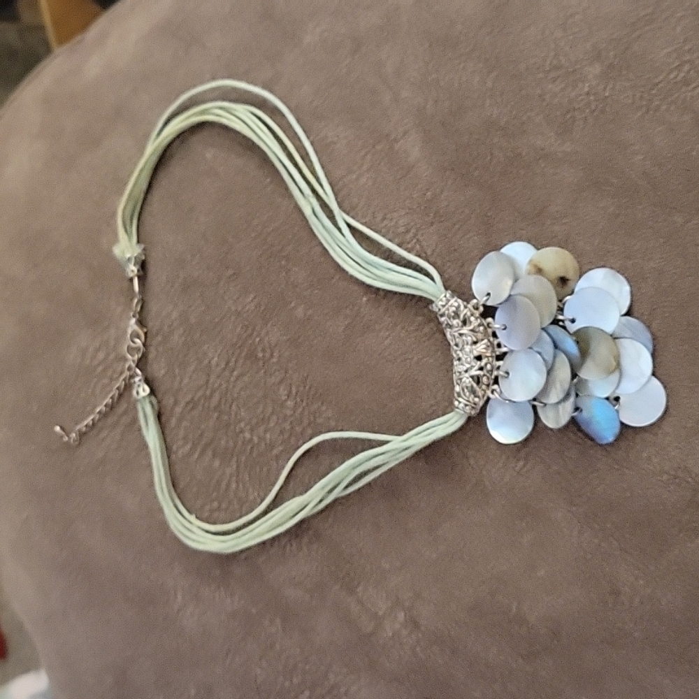 Abalone Shell Cluster Dangle Hook Earrings Mermai… - image 3